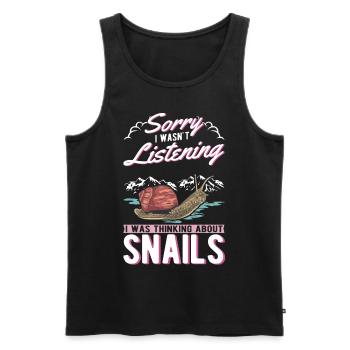 Snail Gift Vineyard Snail - Men's Premium Organic Tank Top - black - Front - Michal (187cm)
