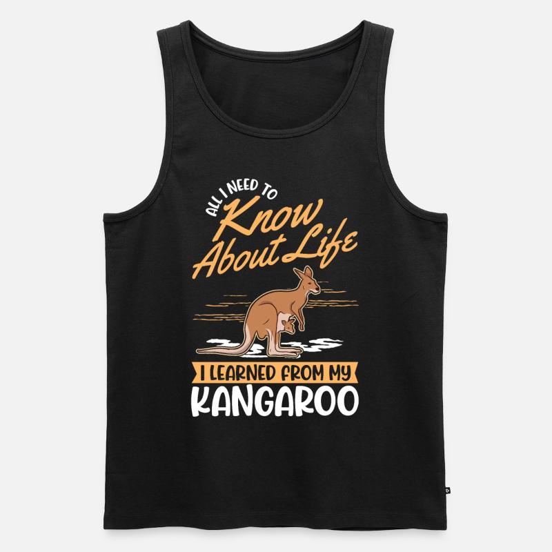 Känguru Australien Australisches Kangaroo - Männer Premium Bio Tank Top - Schwarz