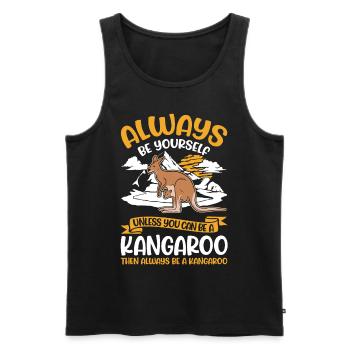 Always be yourself Kangaroo Australia Kangaroo - Men's Premium Organic Tank Top - black - Front - Michal (187cm)