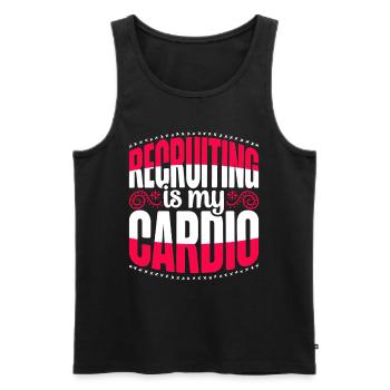 HR Manager Personalmanager Recruiting Is My Cardio - Männer Premium Bio Tank Top - Schwarz - Vorne - Michal (187cm)
