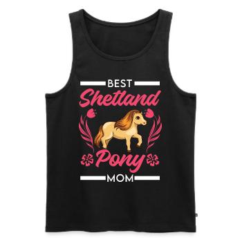 Beste Shetland Pony Mama - Männer Premium Bio Tank Top - Schwarz - Vorne - Michal (187cm)