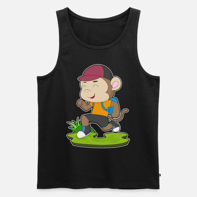 Monkey Wanderer Backpack - Men's Premium Organic Tank Top - black