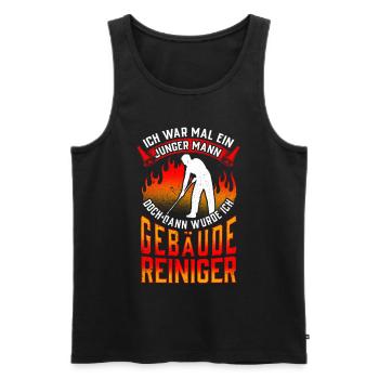 Gebäudereiniger war mal jung Fensterputzer - Männer Premium Bio Tank Top - Schwarz - Vorne - Michal (187cm)