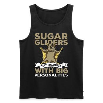 Sugar Gliders Tiny Creatures Sugar Glider Besitzer - Männer Premium Bio Tank Top - Schwarz - Vorne - AI Model Male 178 light (178cm)