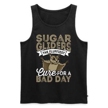 Sugar Gliders Fluffiest Cure Sugar Glider Besitzer - Männer Premium Bio Tank Top - Schwarz - Vorne - AI Model Male 178 light (178cm)