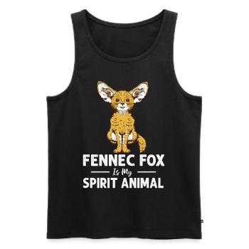 Fennec Fox Ghost Animal Fennec Foxes Propriétaire - Débardeur bio Premium Homme - noir - Devant - Michal (187cm)