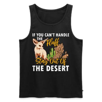 Les renards Fennec peuvent avec les animaux moelleux - Débardeur bio Premium Homme - noir - Devant - AI Model Male 178 light (178cm)