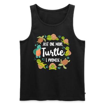 Tortue de tortue de mer juste une tortue de plus - Débardeur bio Premium Homme - noir - Devant - Michal (187cm)