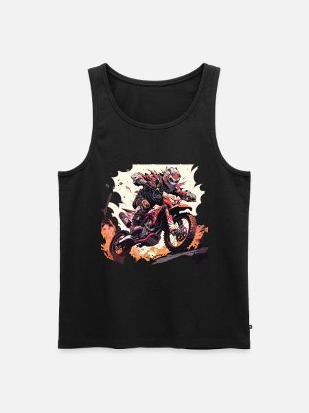Skull Motocross - Débardeur bio Premium Homme - noir