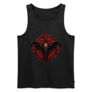 Gothik Okkult Satan Gotik Schwarze Szene Wicca - Männer Premium Bio Tank Top - Schwarz - Vorne - AI Model Male 178 light (178cm)