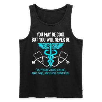 Anaesthetist - Men's Premium Organic Tank Top - black - Front - Michal (187cm)