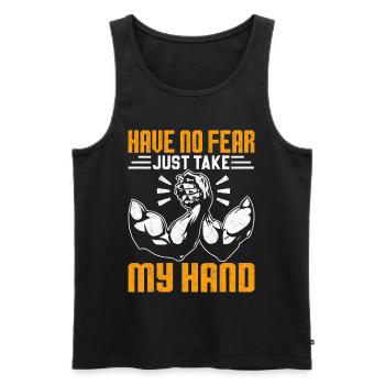 Arm wrestling arm wrestler - Men's Premium Organic Tank Top - black - Front - Michal (187cm)