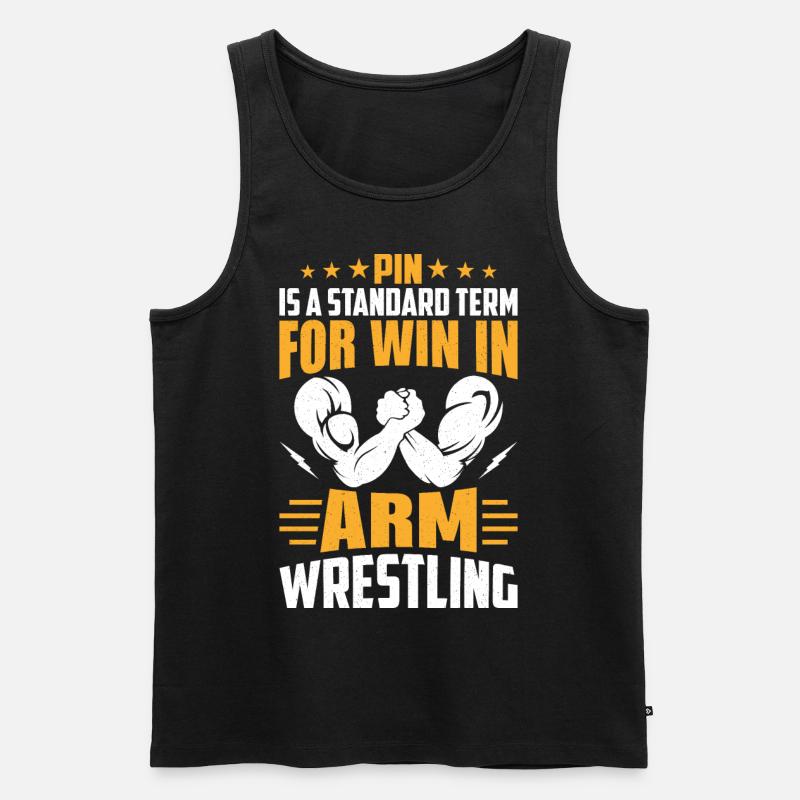 Armdrücker - Männer Premium Bio Tank Top - Schwarz