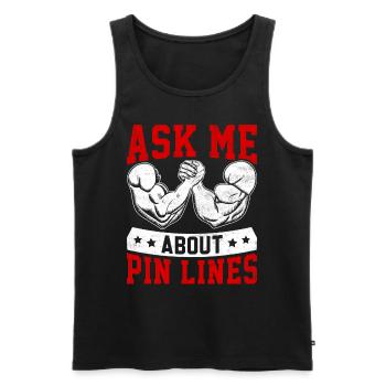 Arm wrestling arm wrestler - Men's Premium Organic Tank Top - black - Front - Michal (187cm)