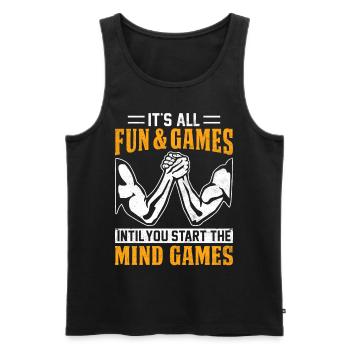 Arm wrestling arm wrestler - Men's Premium Organic Tank Top - black - Front - Michal (187cm)