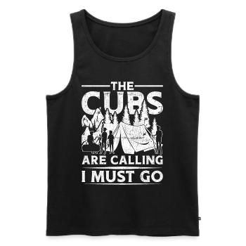 Scout Guide The Cubs Are Calling I Must Go - Men's Premium Organic Tank Top - black - Front - AI Model Male 178 light (178cm)