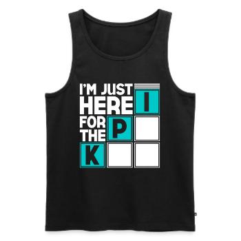 HR Manager Personalmanager Just Here For The KPI - Männer Premium Bio Tank Top - Schwarz - Vorne - Michal (187cm)