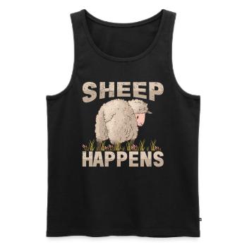 Farmer Farmer Lamb Farmer Farm Country Egg Sheep - Men's Premium Organic Tank Top - black - Front - Michal (187cm)