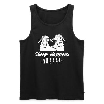 Farmer Farmer Lamb Farmer Farm Country Egg Sheep - Men's Premium Organic Tank Top - black - Front - Michal (187cm)