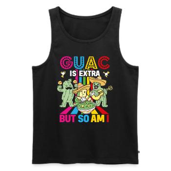 Avocat Guacamole Mexicain Mexique Latino - Débardeur bio Premium Homme - noir - Devant - Michal (187cm)