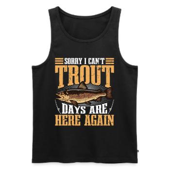 Funny Fishing Men Women - Männer Premium Bio Tank Top - Schwarz - Vorne - Michal (187cm)