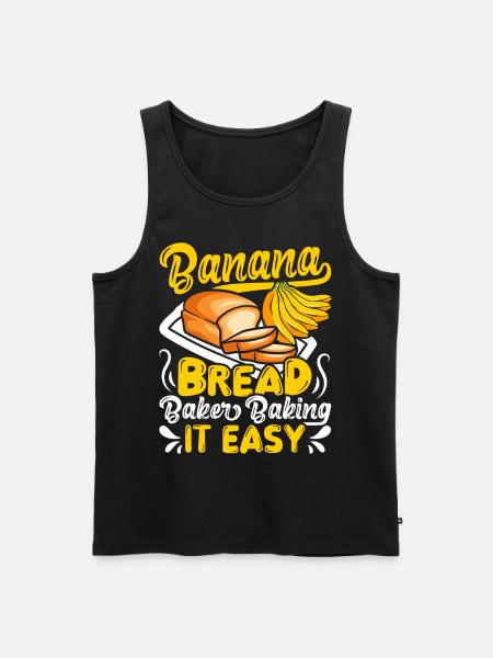 Funny Banana Bread Baking Apparel - Men's Premium Organic Tank Top - black