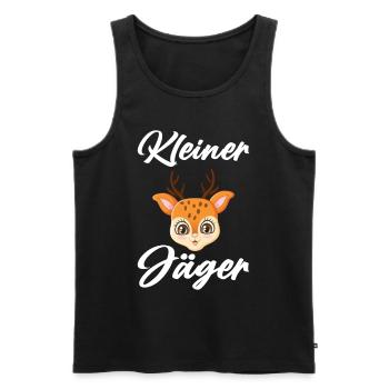 Kleiner Jäger Nachwuchsjäger Jagd Papa Jäger Baby - Männer Premium Bio Tank Top - Schwarz - Vorne - Michal (187cm)