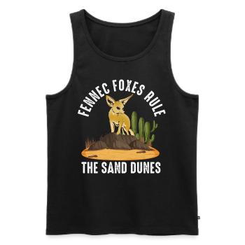 Fennec-füchse Regieren Sanddünen - Männer Premium Bio Tank Top - Schwarz - Vorne - AI Model Male 178 light (178cm)