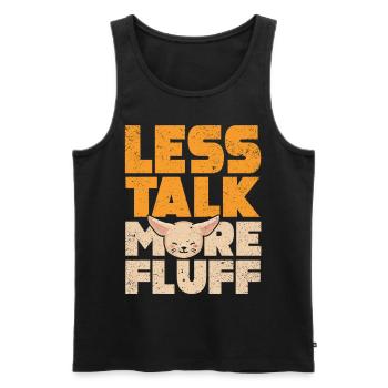 Weniger Reden Mehr Flausch Fennek Fuchs Besitzer - Männer Premium Bio Tank Top - Schwarz - Vorne - AI Model Male 178 light (178cm)