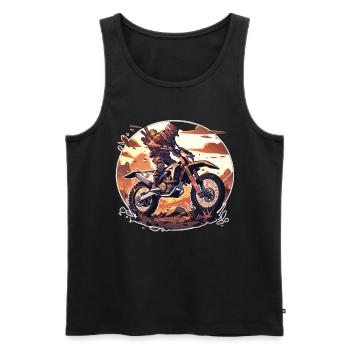 Supermotard Motocross Moto Moto Moto - Débardeur bio Premium Homme - noir - Devant - Michal (187cm)