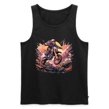 Supermotard Motocross Moto Moto Moto - Débardeur bio Premium Homme - noir - Devant - Michal (187cm)