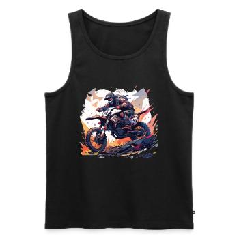 Supermotard Motocross Moto Moto Moto - Débardeur bio Premium Homme - noir - Devant - Michal (187cm)