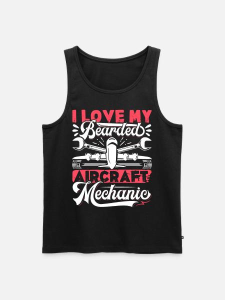 Love Airplane aviation - Men's Premium Organic Tank Top - black