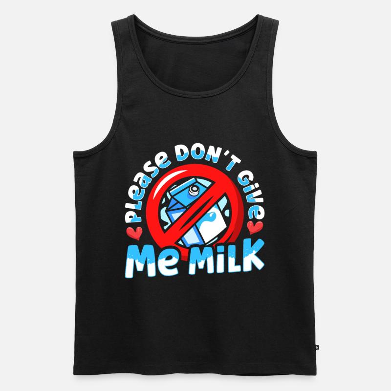 Lactose Intolerant Dairy - Männer Premium Bio Tank Top - Schwarz