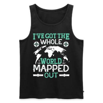 Cartographers - Men's Premium Organic Tank Top - black - Front - Michal (187cm)