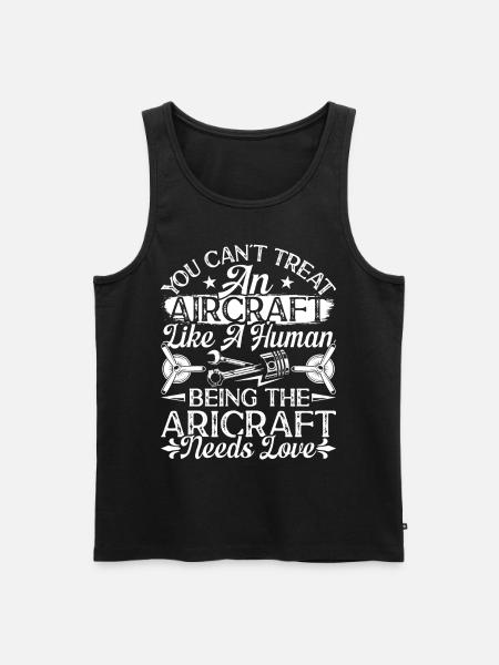 Love Airplane aviation - Men's Premium Organic Tank Top - black
