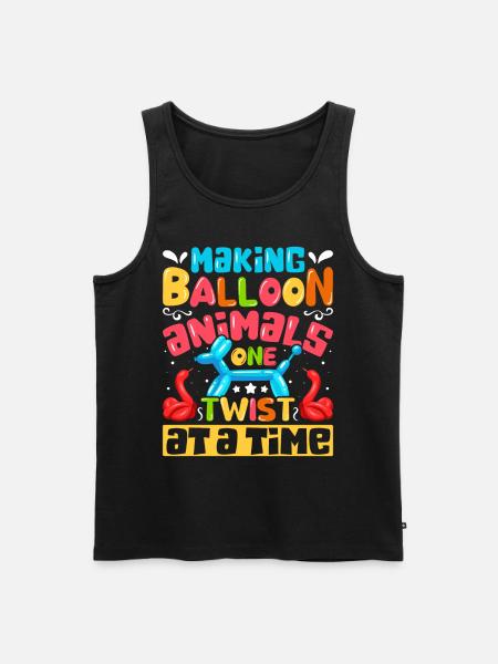 Party Balloon Design - Men's Premium Organic Tank Top - black