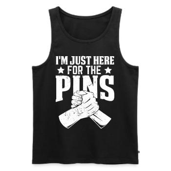 Arm wrestling arm wrestler - Men's Premium Organic Tank Top - black - Front - Michal (187cm)