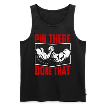 Arm wrestling arm wrestler - Men's Premium Organic Tank Top - black - Front - Michal (187cm)