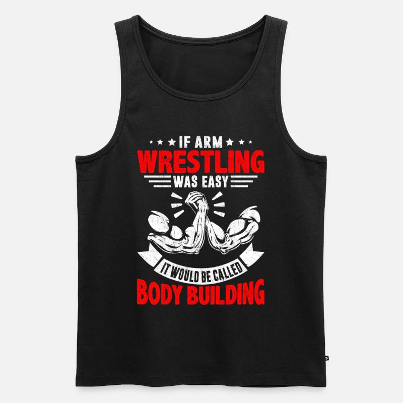 Armdrücker - Männer Premium Bio Tank Top - Schwarz