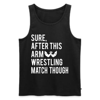 Arm wrestler - Men's Premium Organic Tank Top - black - Front - Michal (187cm)