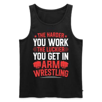 Bras de fer - Débardeur bio Premium Homme - noir - Devant - Michal (187cm)