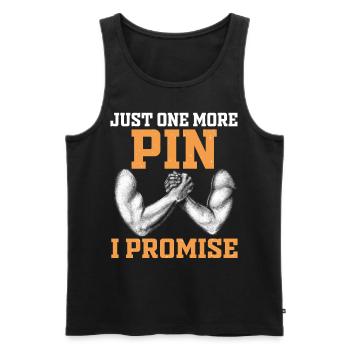 Arm wrestling arm wrestler - Men's Premium Organic Tank Top - black - Front - Michal (187cm)