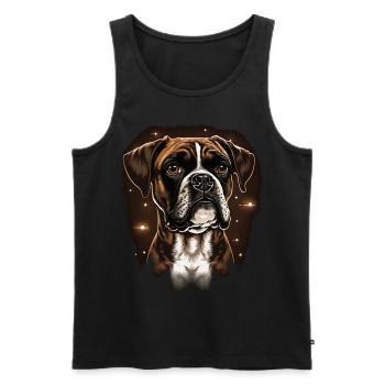 Cute Boxer Dog Breed Pet Lover - Männer Premium Bio Tank Top - Schwarz - Vorne - Michal (187cm)