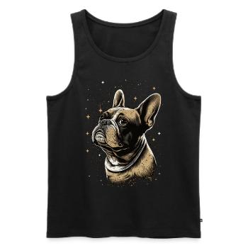 Mignon bouledogue français Frenchie Dog Breed Pet Lover - Débardeur bio Premium Homme - noir - Devant - Michal (187cm)