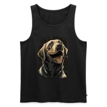 Cute Labrador Retriever Dog Breed Pet Lover - Männer Premium Bio Tank Top - Schwarz - Vorne - Michal (187cm)