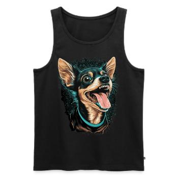 Cute Chihuahua Dog Breed Pet Lover - Männer Premium Bio Tank Top - Schwarz - Vorne - Michal (187cm)