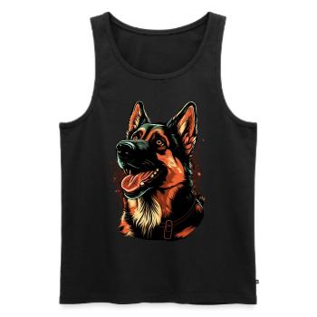 Cute German Shepherd Dog Breed Pet Lover - Männer Premium Bio Tank Top - Schwarz - Vorne - Michal (187cm)