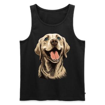Cute Labrador Retriever Dog Breed Pet Lover - Männer Premium Bio Tank Top - Schwarz - Vorne - Michal (187cm)