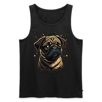 Cute Pug Dog Breed Pet Lover - Männer Premium Bio Tank Top - Schwarz - Vorne - Michal (187cm)